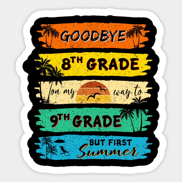 Funny Goodbye 8th Grade Summer Graduation Teacher Sticker by artbyGreen